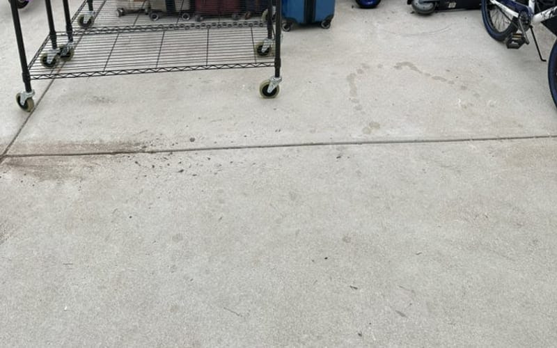 Storage racks, suitcases and children’s bikes cleared from a Largo, FL yard